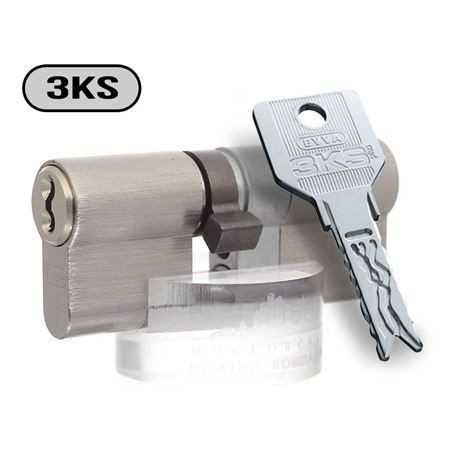 Цилиндр Evva 3KS 97 мм 31x66 ключ-ключ (никель)