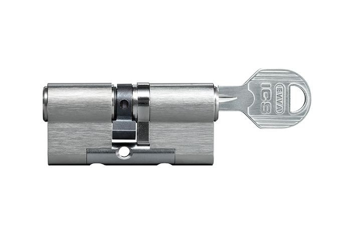 Цилиндр Evva ICS 77 мм 36x41 ключ-ключ (никель)