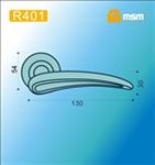 Ручки раздельные MSM R401 PB/CP (Полированная латунь/Хром) на круглом основании