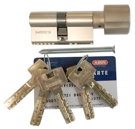 Механизм цилиндровый Abus Bravus 4000 MX (Абус) 90 мм (50*40) никель, кл/вертушка